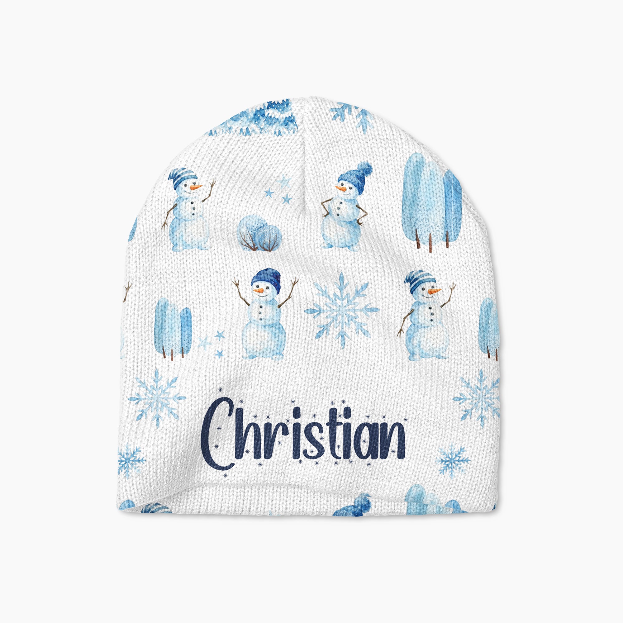 Personalized Beanie in Snowman