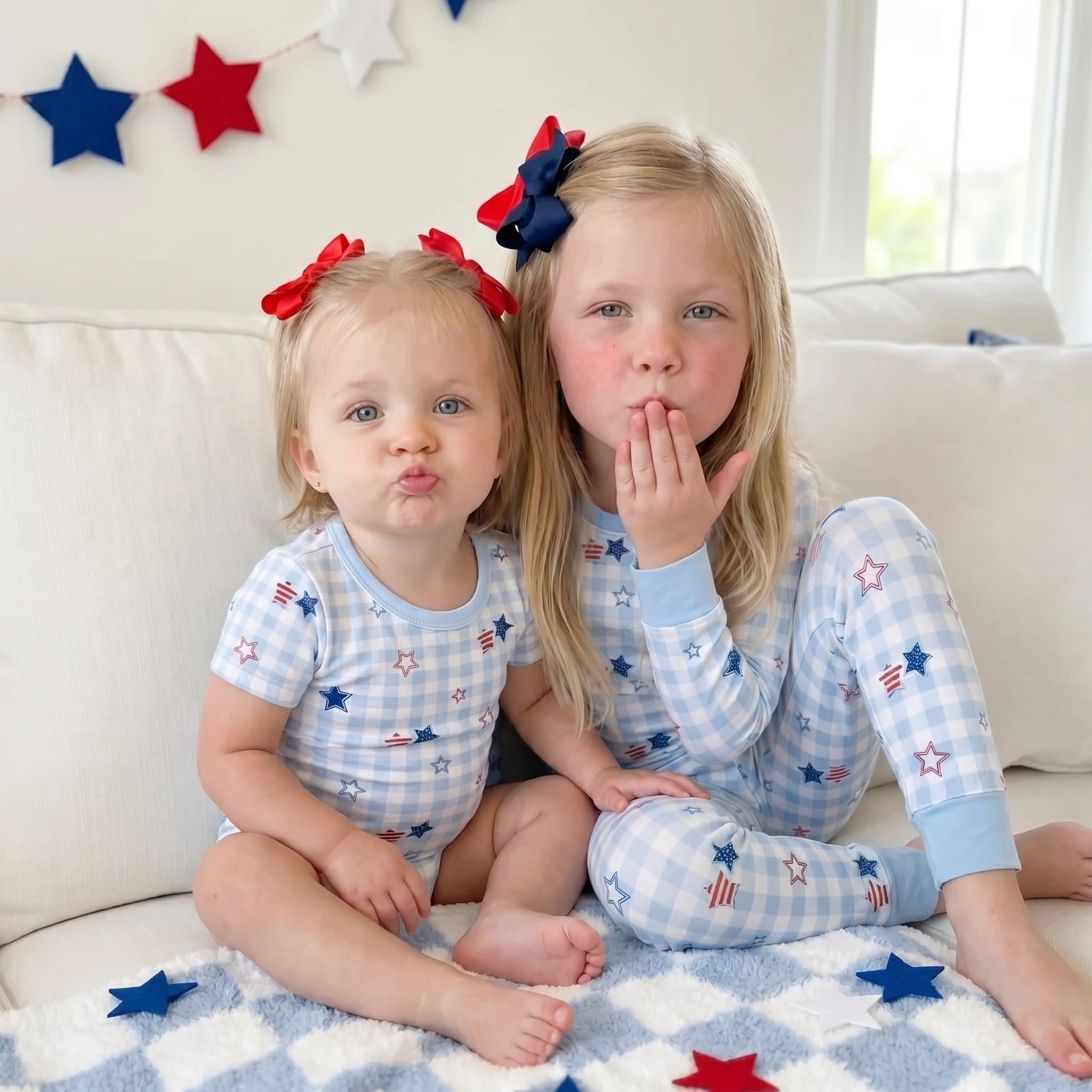 Pajama Set in Star-Spangled Sky