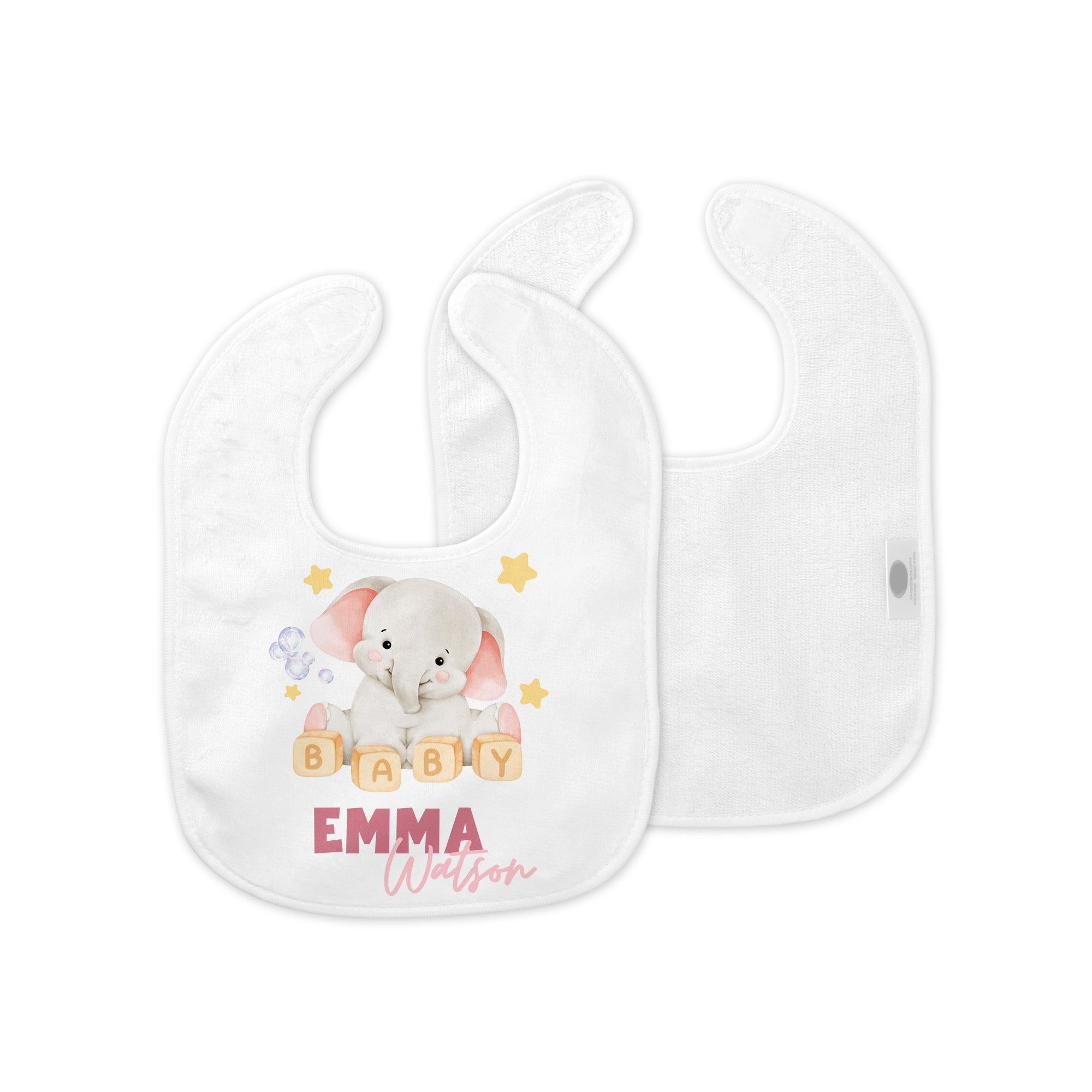 Personalized Bib in Pink Milk Drunk