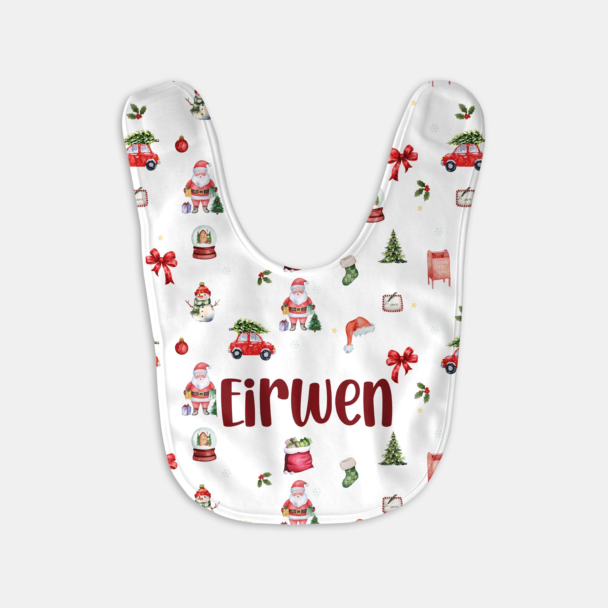 Personalized Bib and Burp Cloth Set in Christmas Day