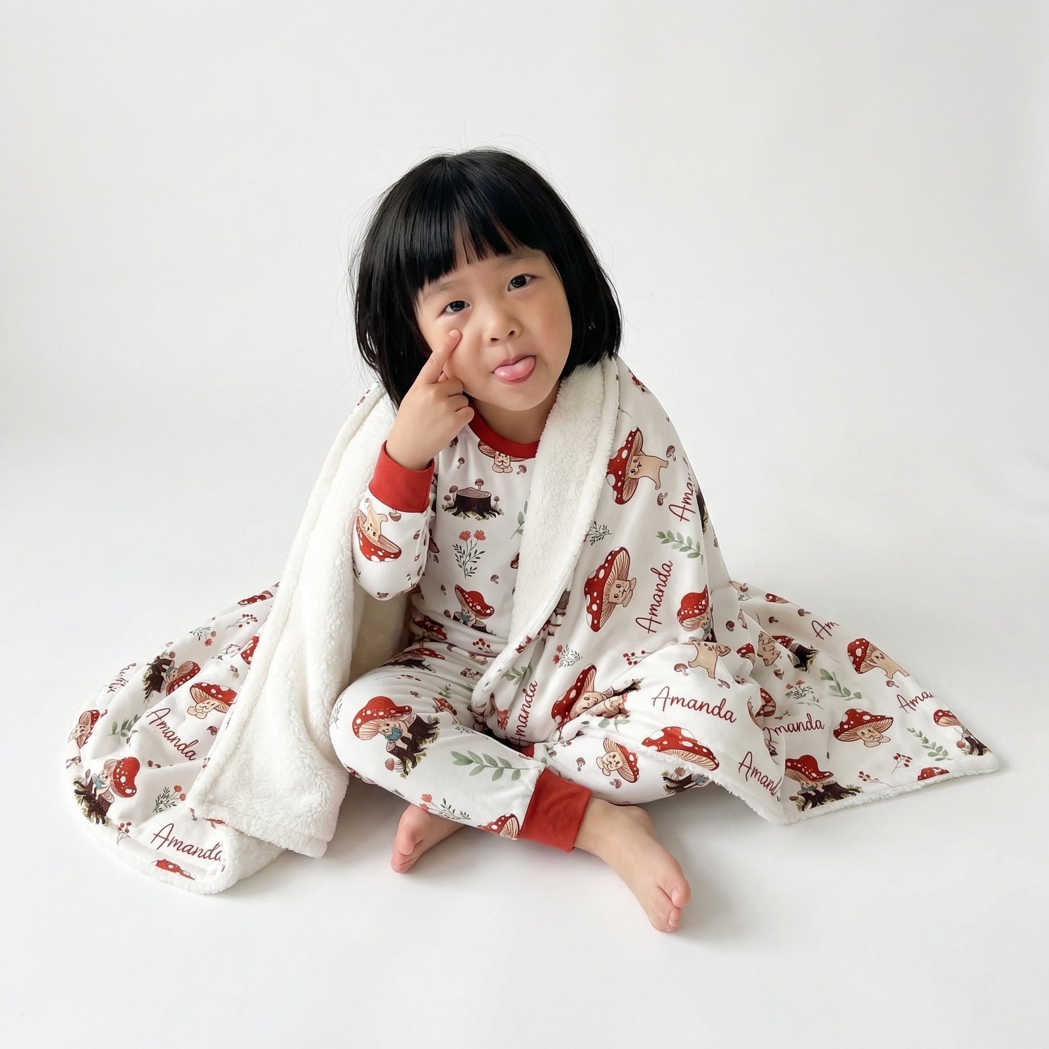 Personalized Blanket in Mushroom