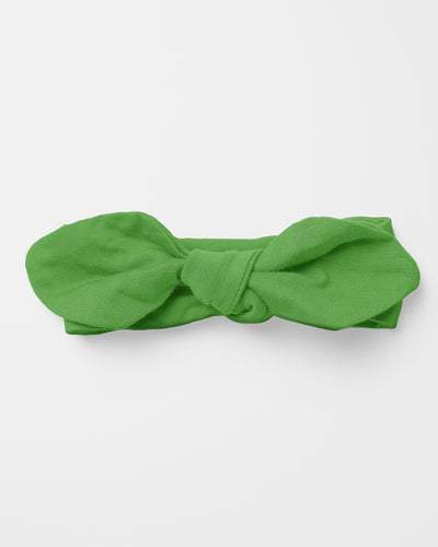 Personalized Knotted Headband in Green Leaf