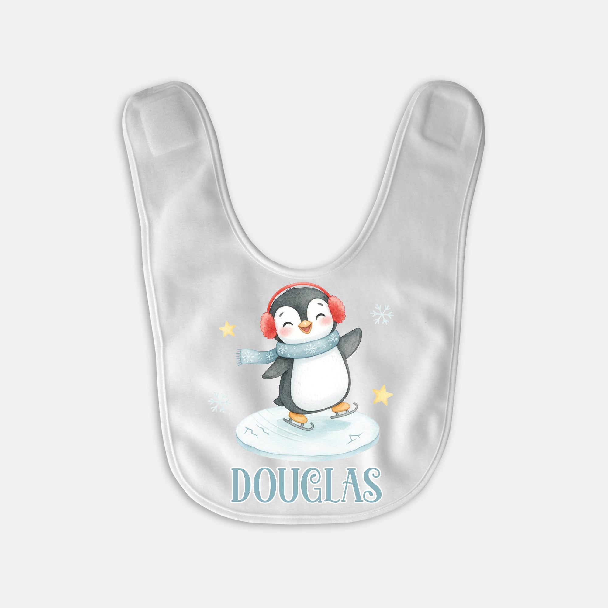 Snow Penguin Personalized Bib