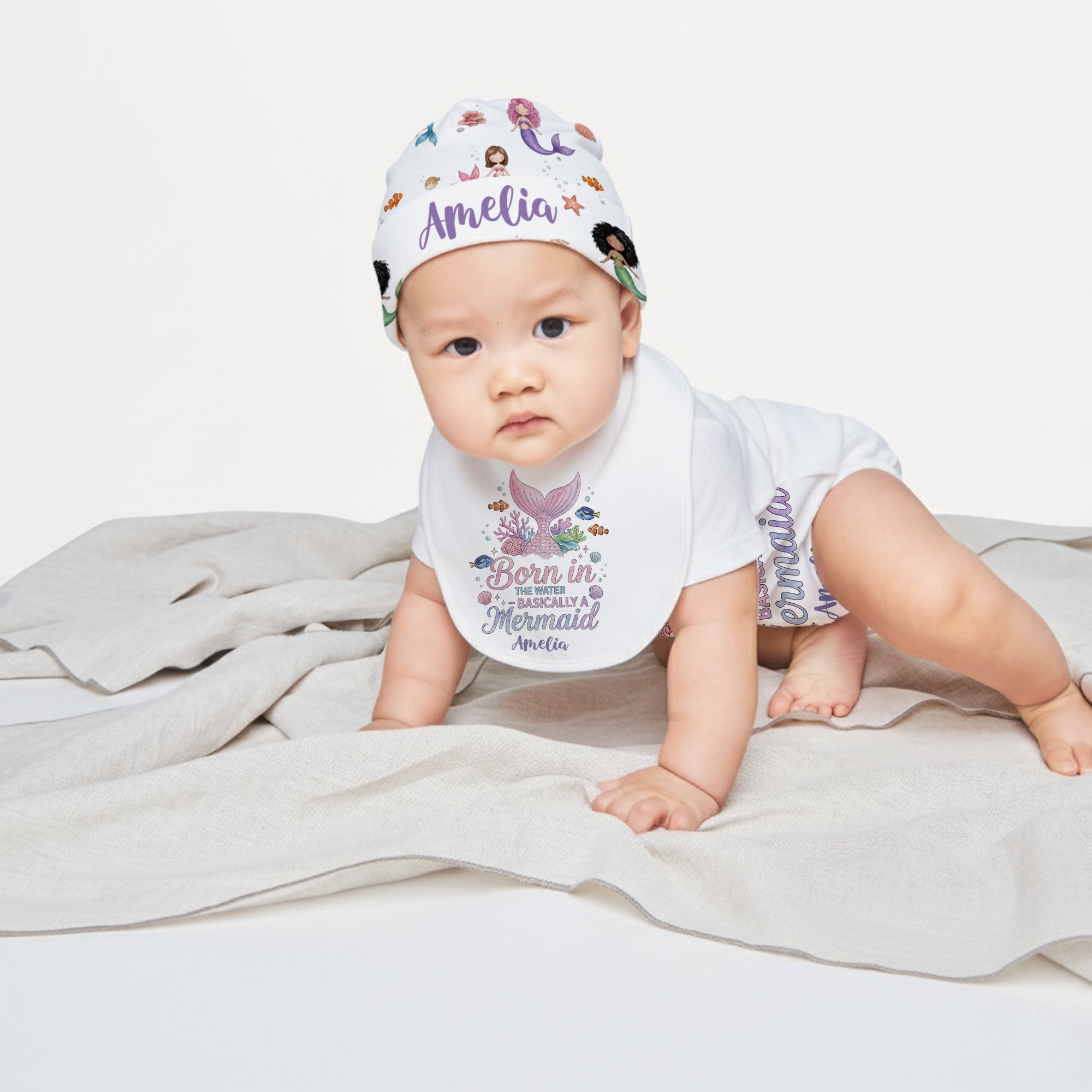 Personalized Bib in Little Mermaid