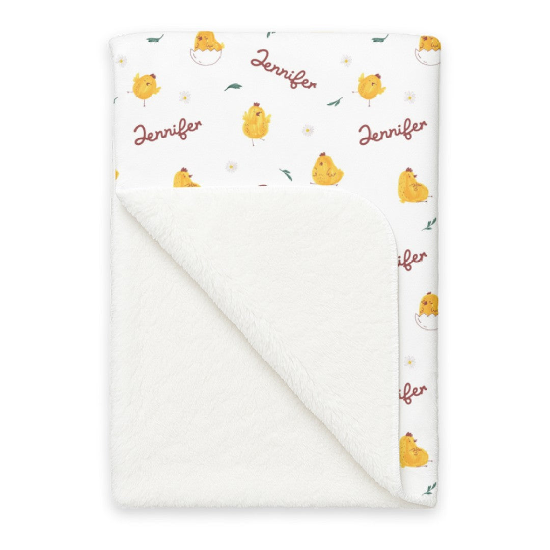 Personalized Blanket in Little Chick