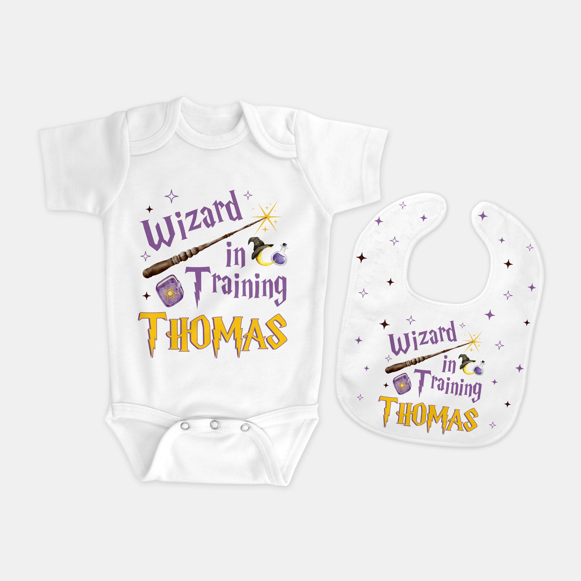 Personalized Bib in Wizard School