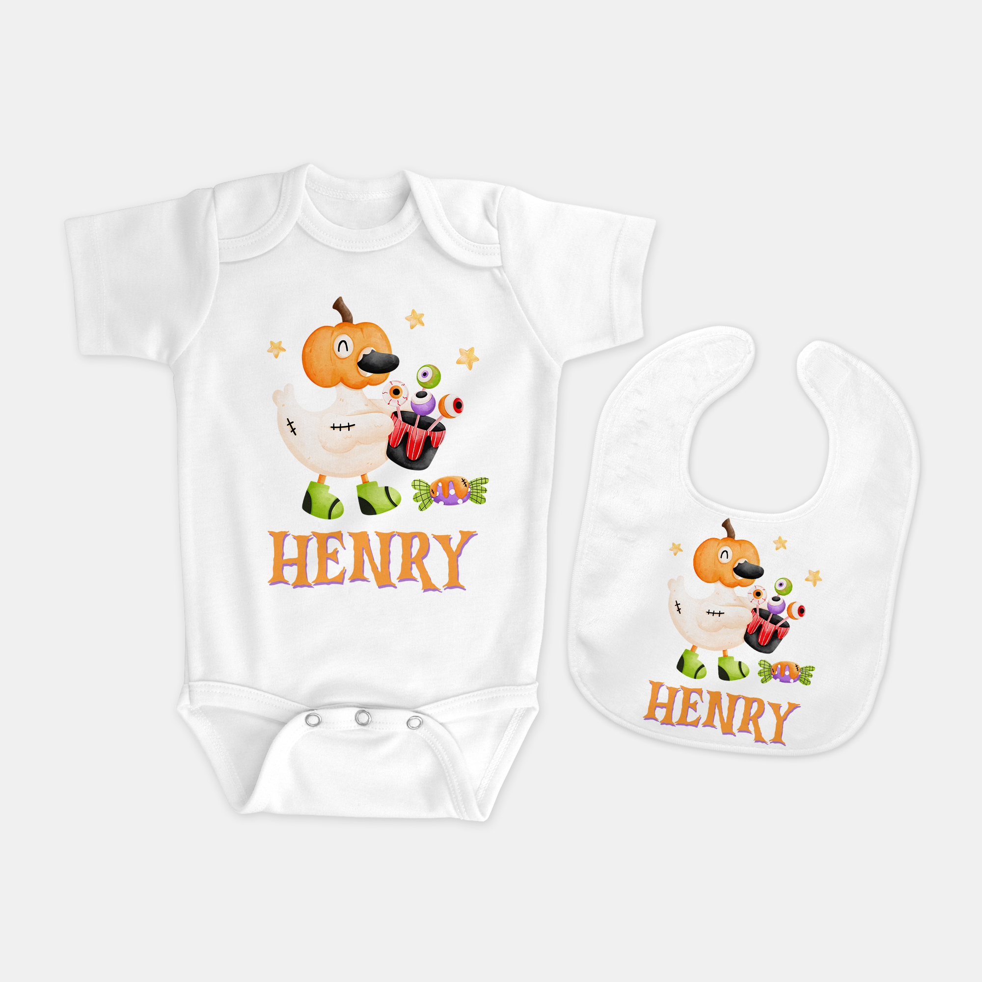 Personalized Bib in Goose in Booland