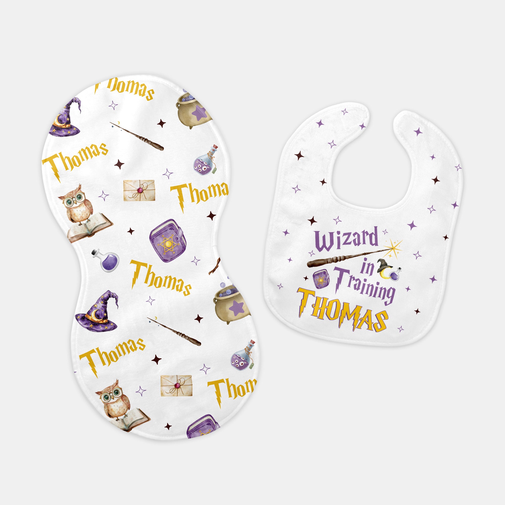 Personalized Bib in Wizard School