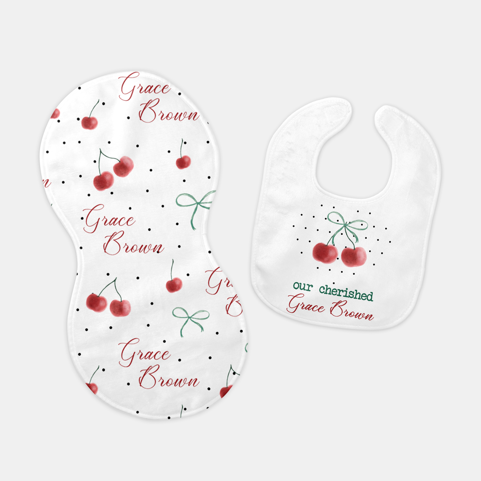 Personalized Bib in Cherished Baby