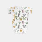 Personalized Bodysuit in Safari Animal