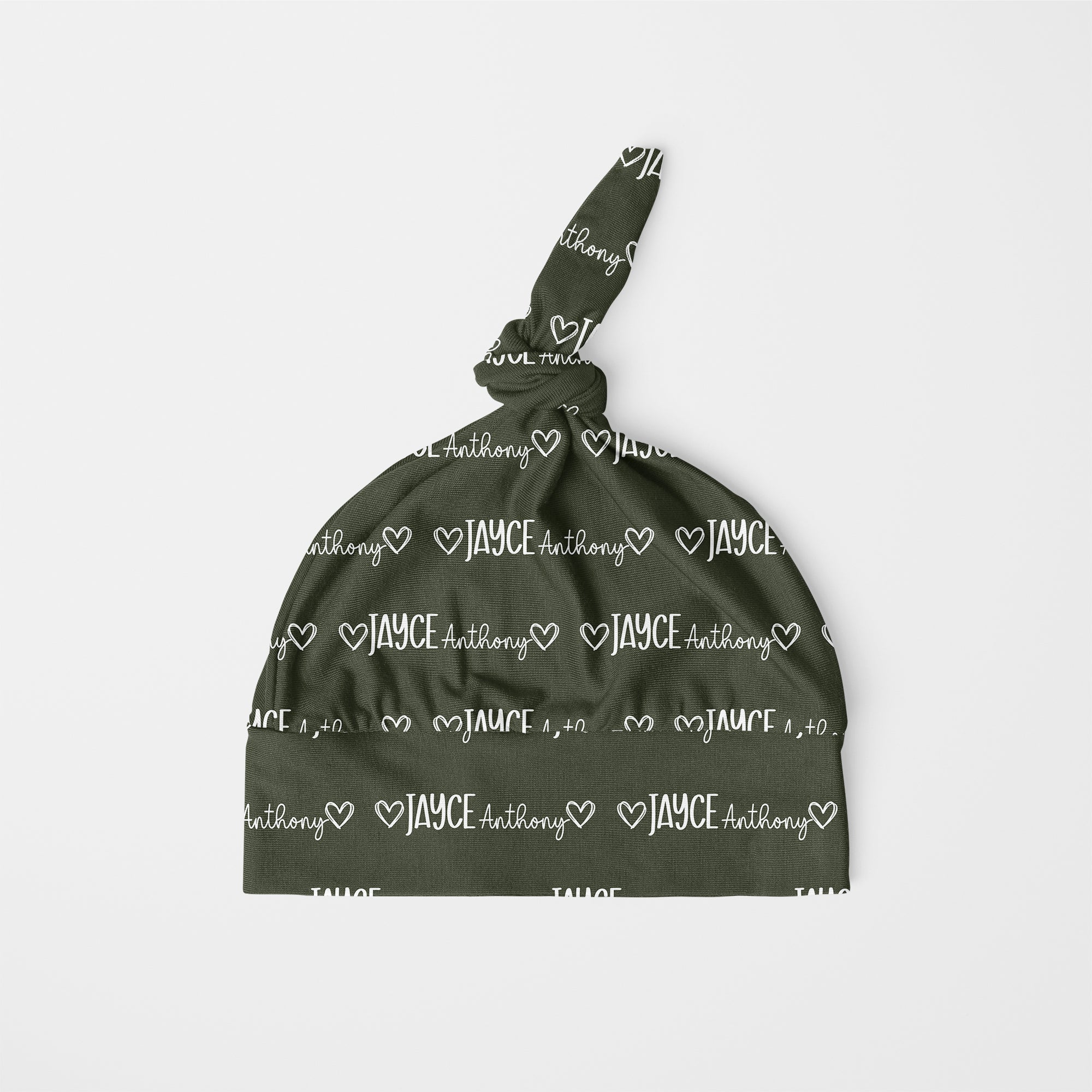 Personalized Knotted Hat in Mono Name