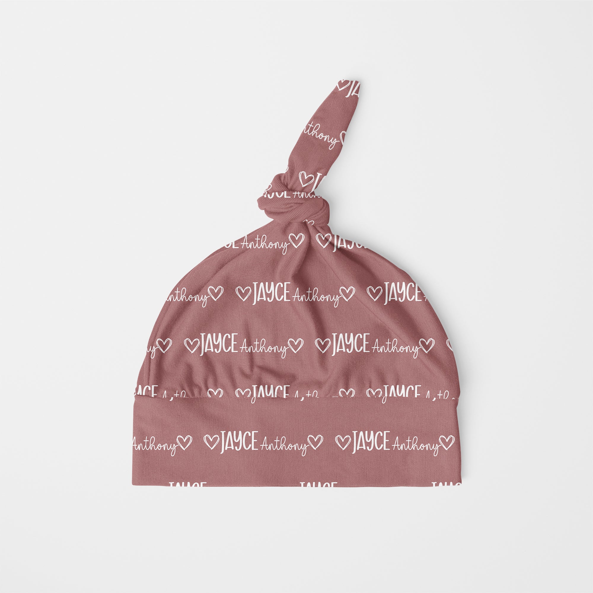 Personalized Knotted Hat in Mono Name