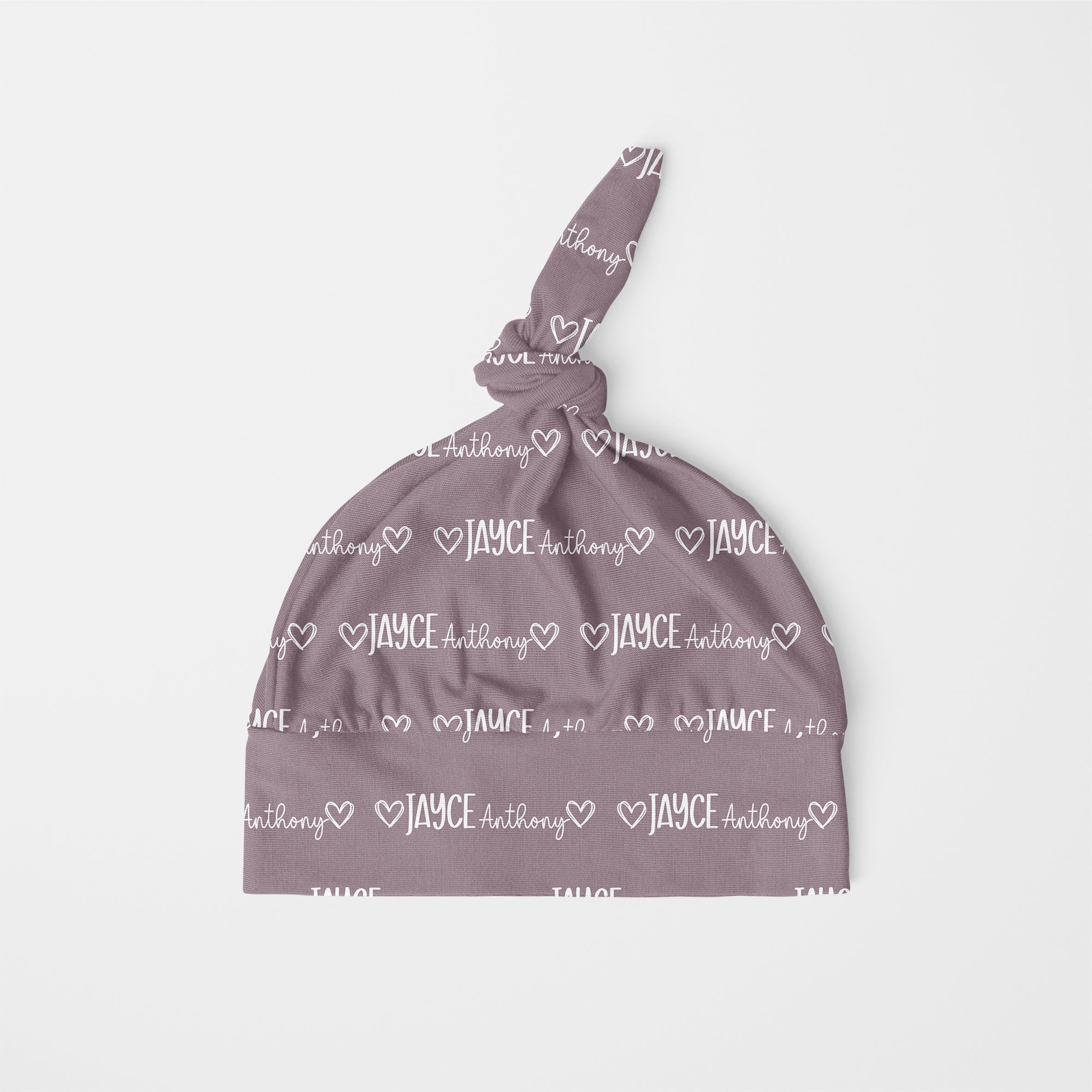 Personalized Knotted Hat in Mono Name