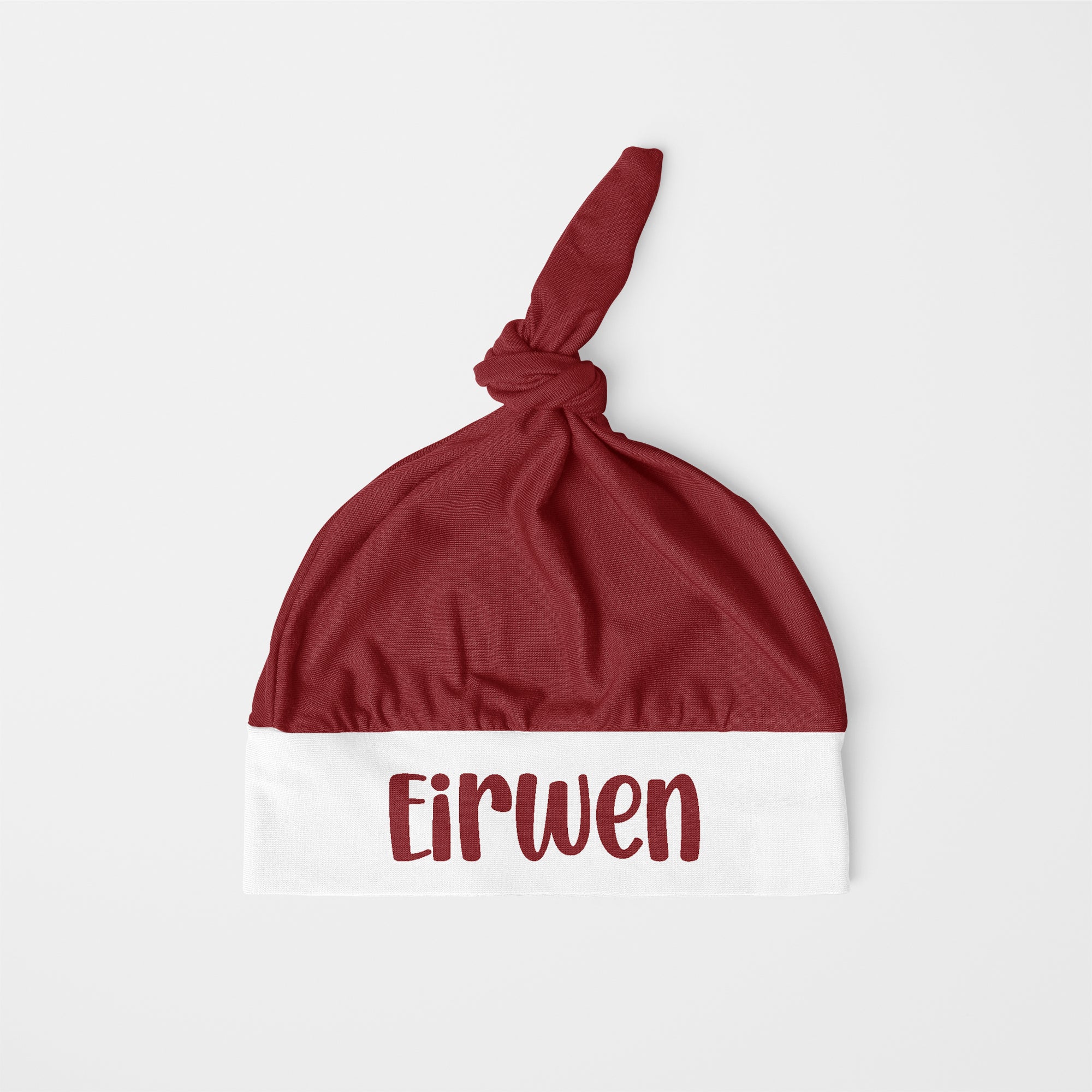 Personalized Knotted Hat in Santa Hat
