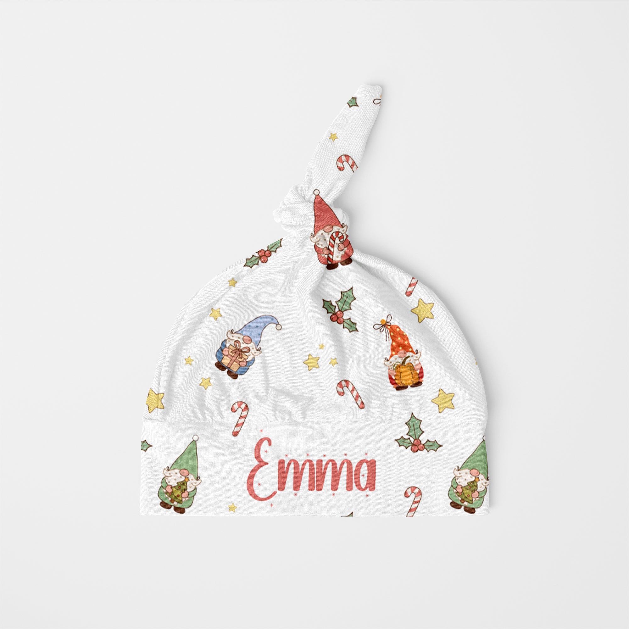 Christmas Gnomes Personalized Knotted Hat