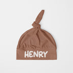 Personalized Knotted Hat in Biscuit