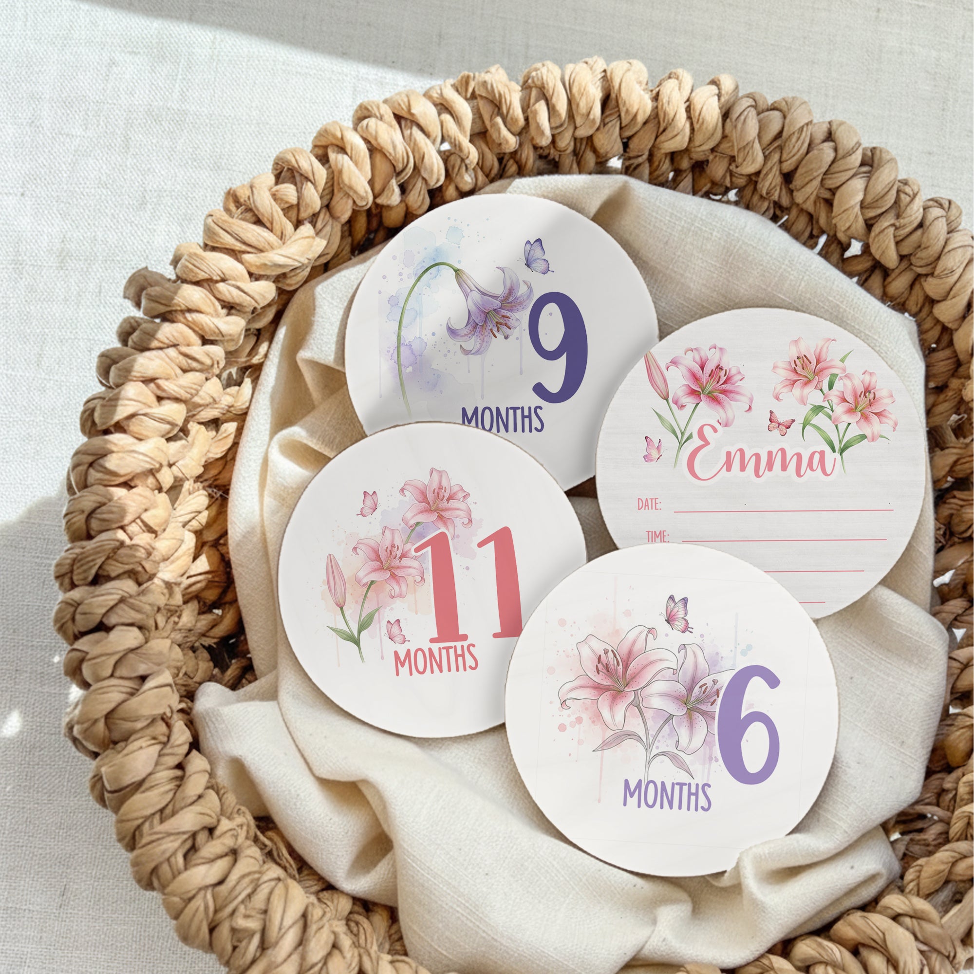 Milestone Tracker Wood Signs in Lilys