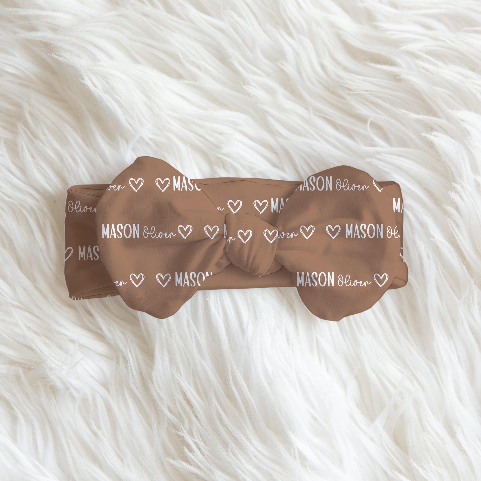 Personalized Bow Headband in Mono Name