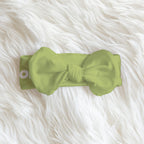Personalized Bow Headband in Avocado
