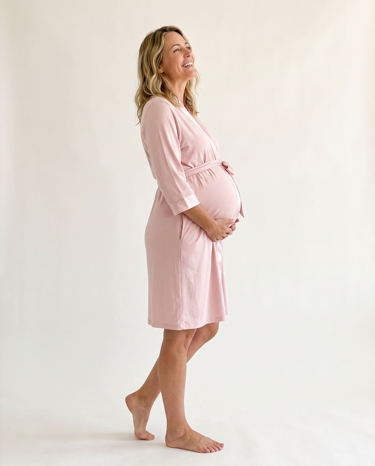 Maternity Robe in Pink