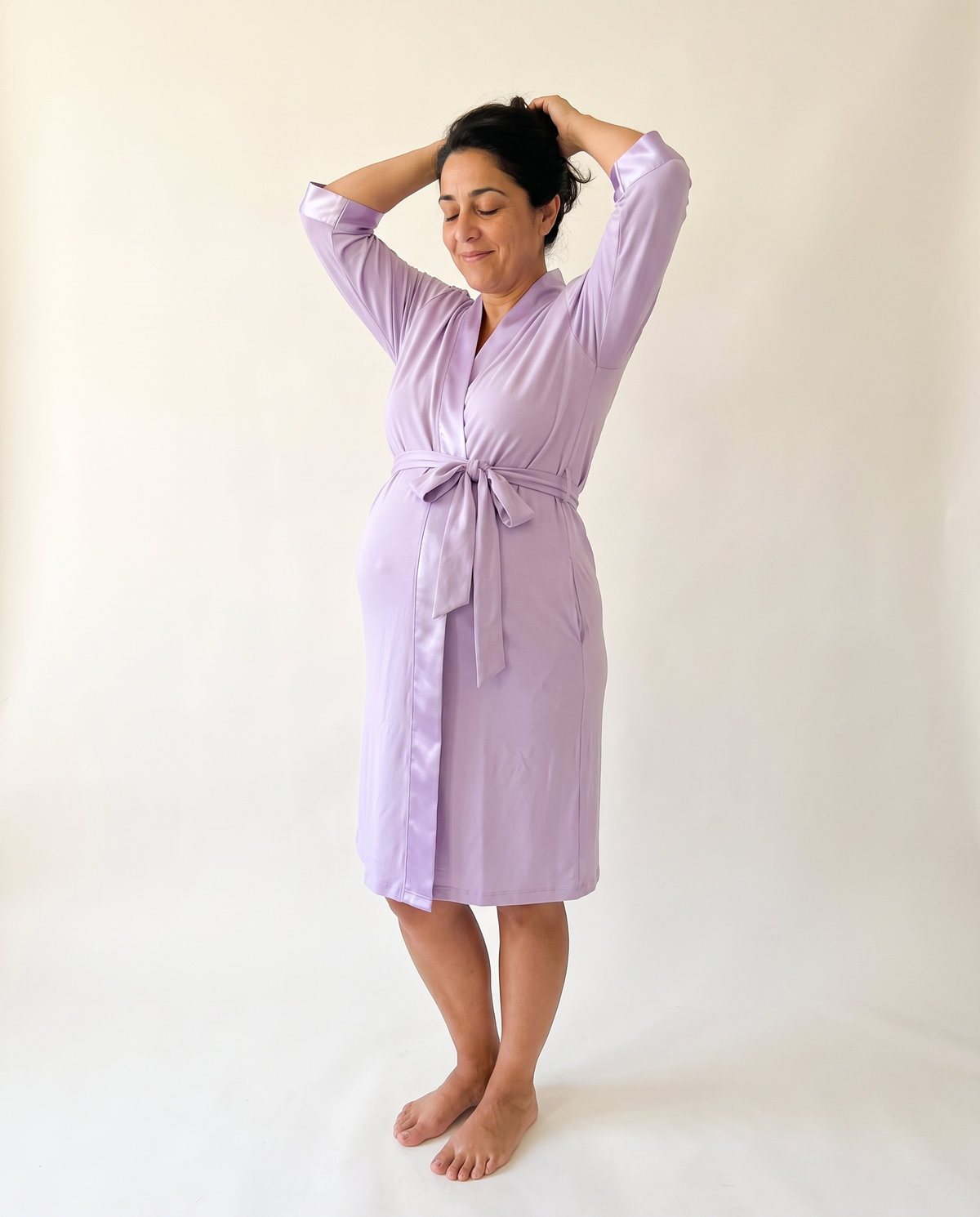 Maternity Robe in Purple