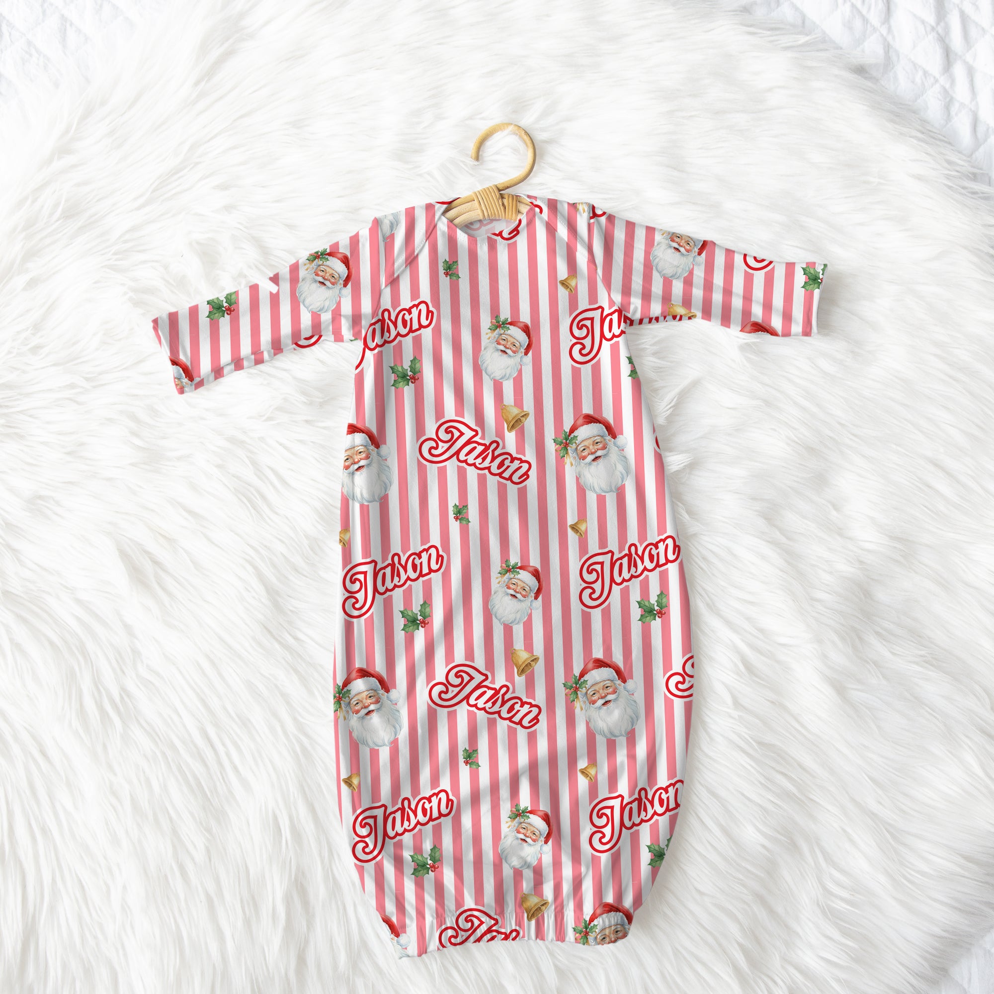 Personalized Sleep Gown in Santa Baby