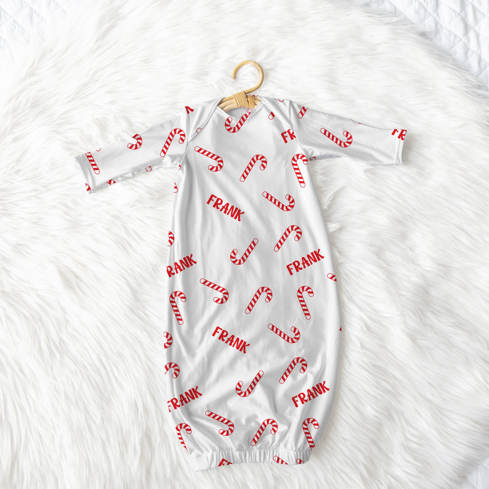 Personalized Sleep Gown in Candy Cane
