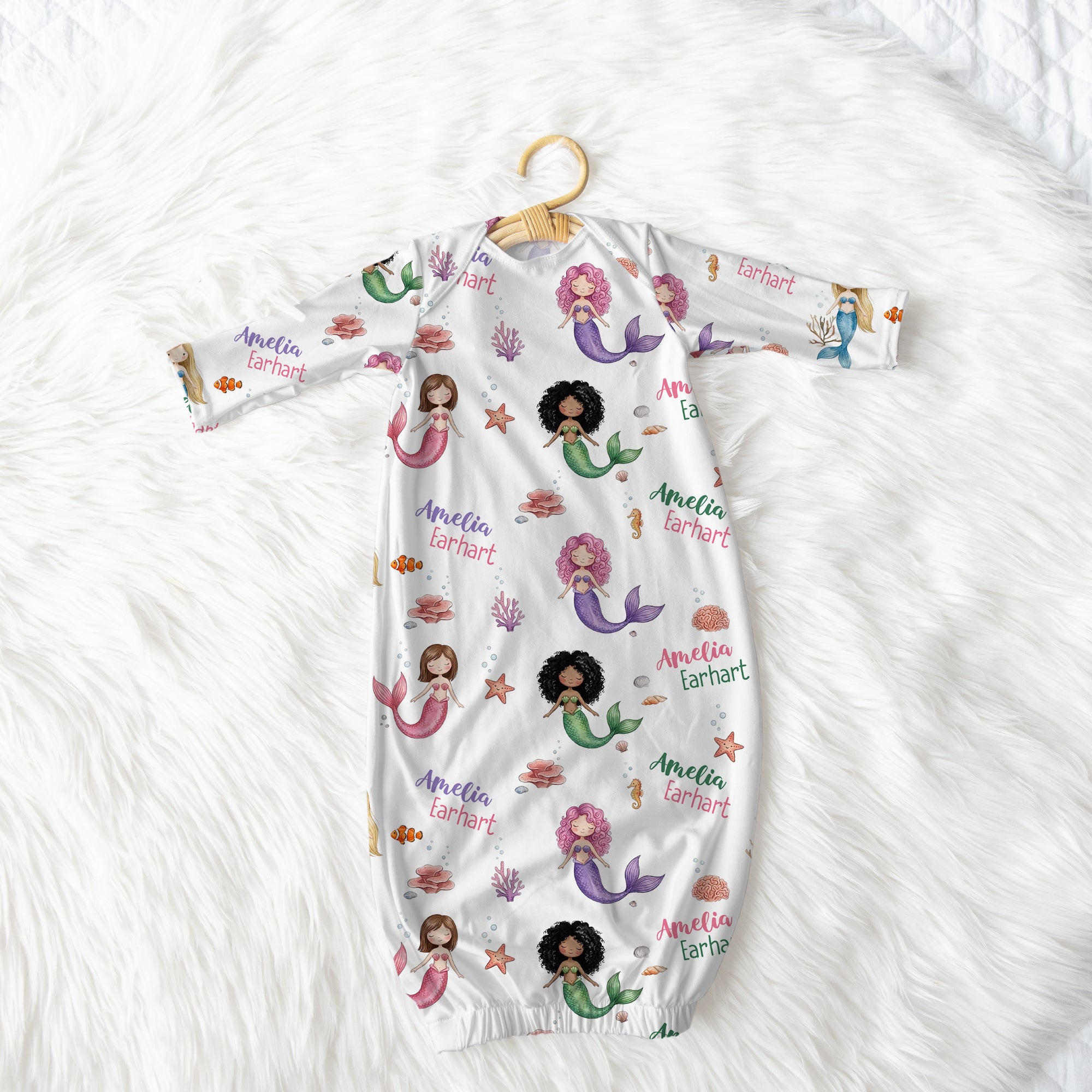 Personalized Sleep Gown in Little Mermaid