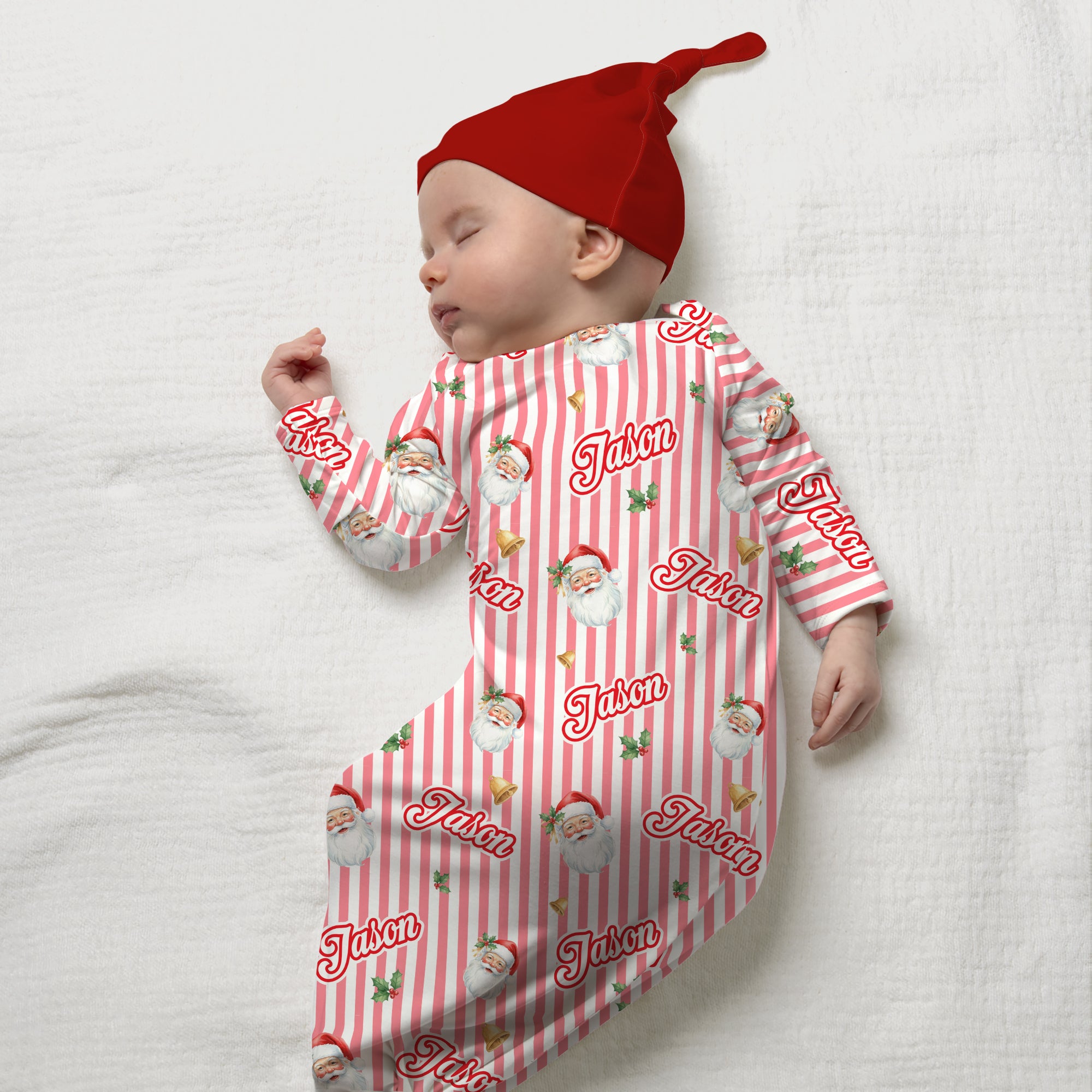 Personalized Sleep Gown in Santa Baby