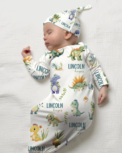 Personalized Sleep Gown in Dinosaur Boy