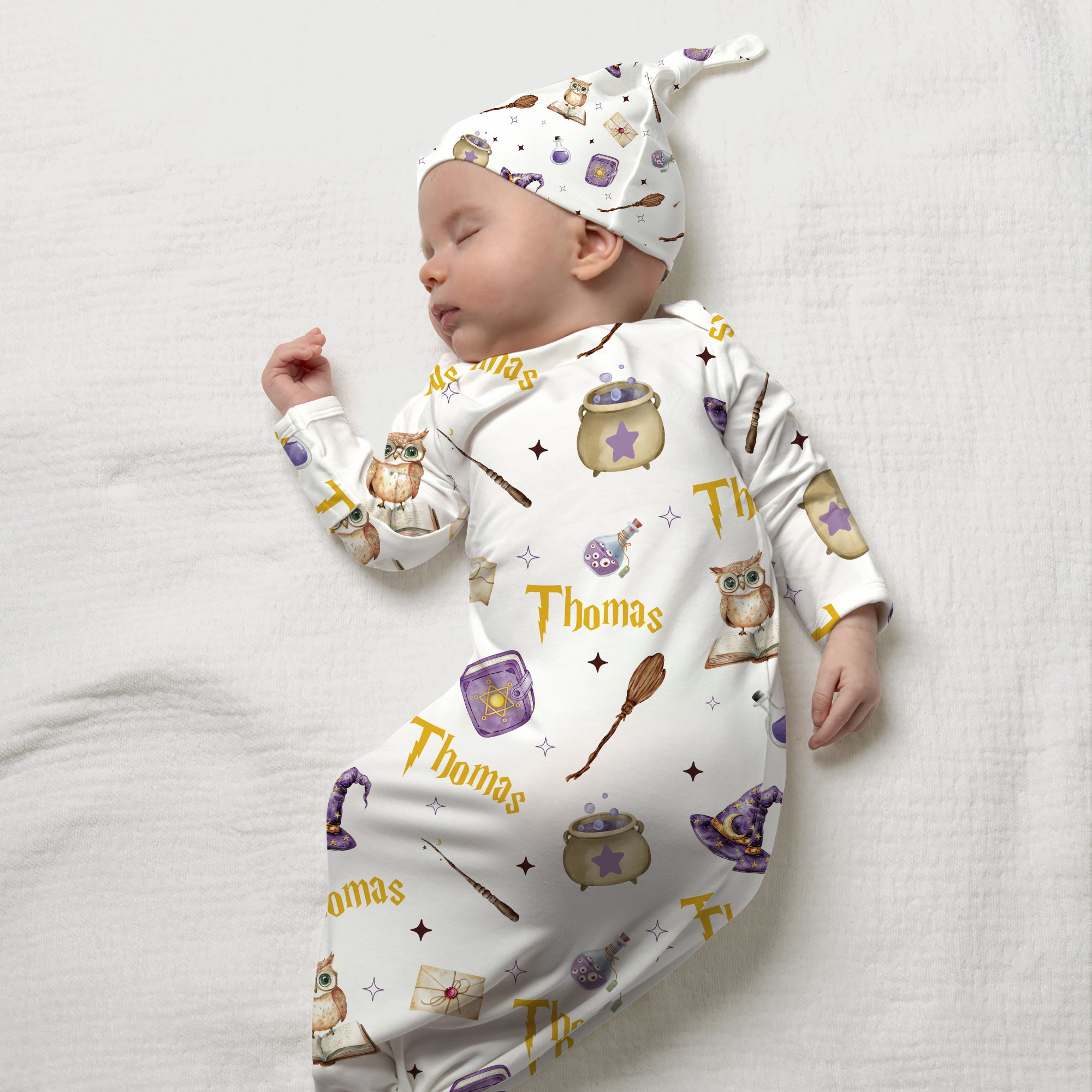Personalized Sleep Gown in Wizard School
