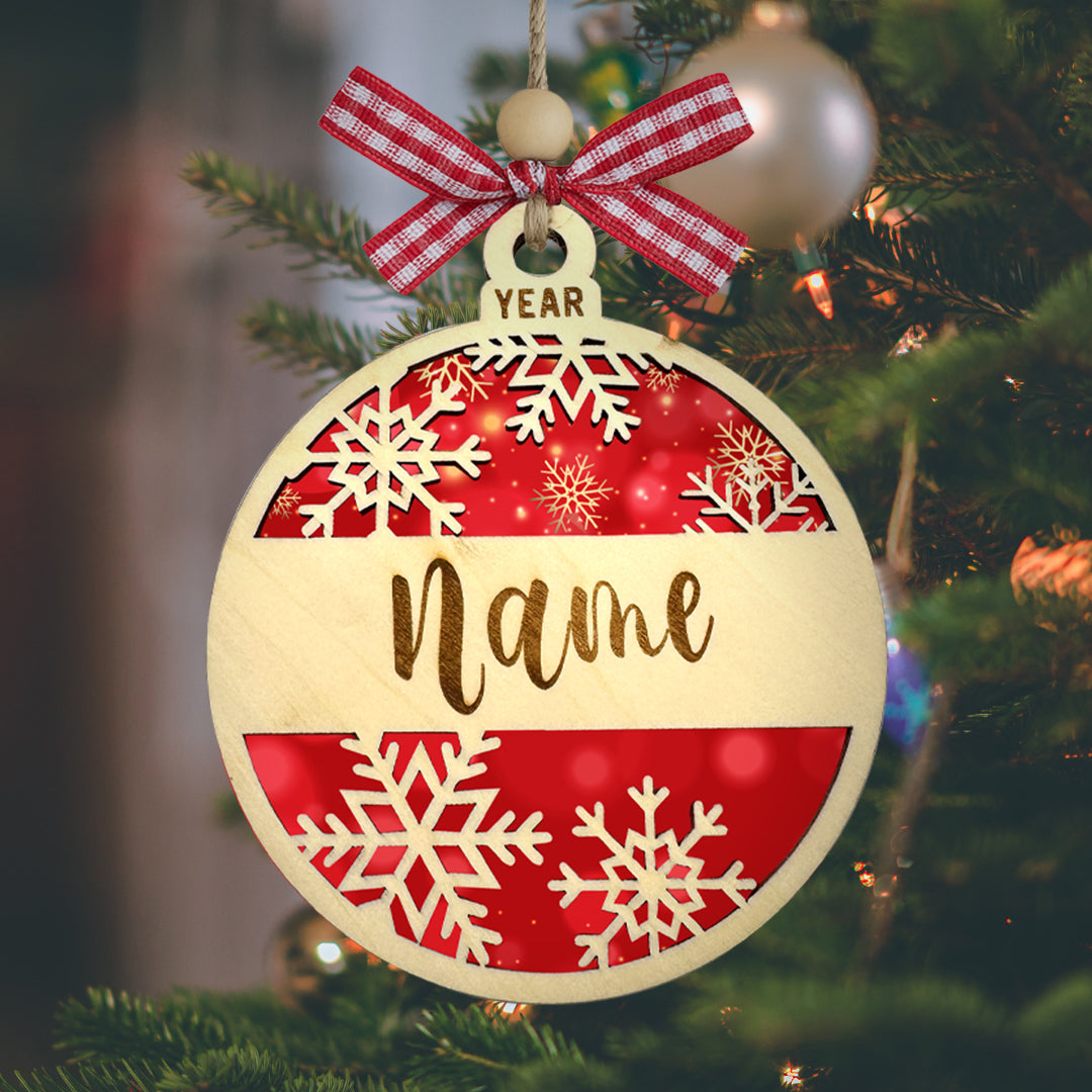 Christmas Day Personalized Wood Ornament