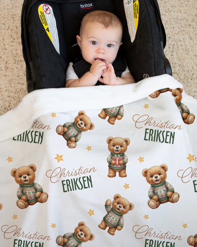 Personalized Blanket in Cozy Bear