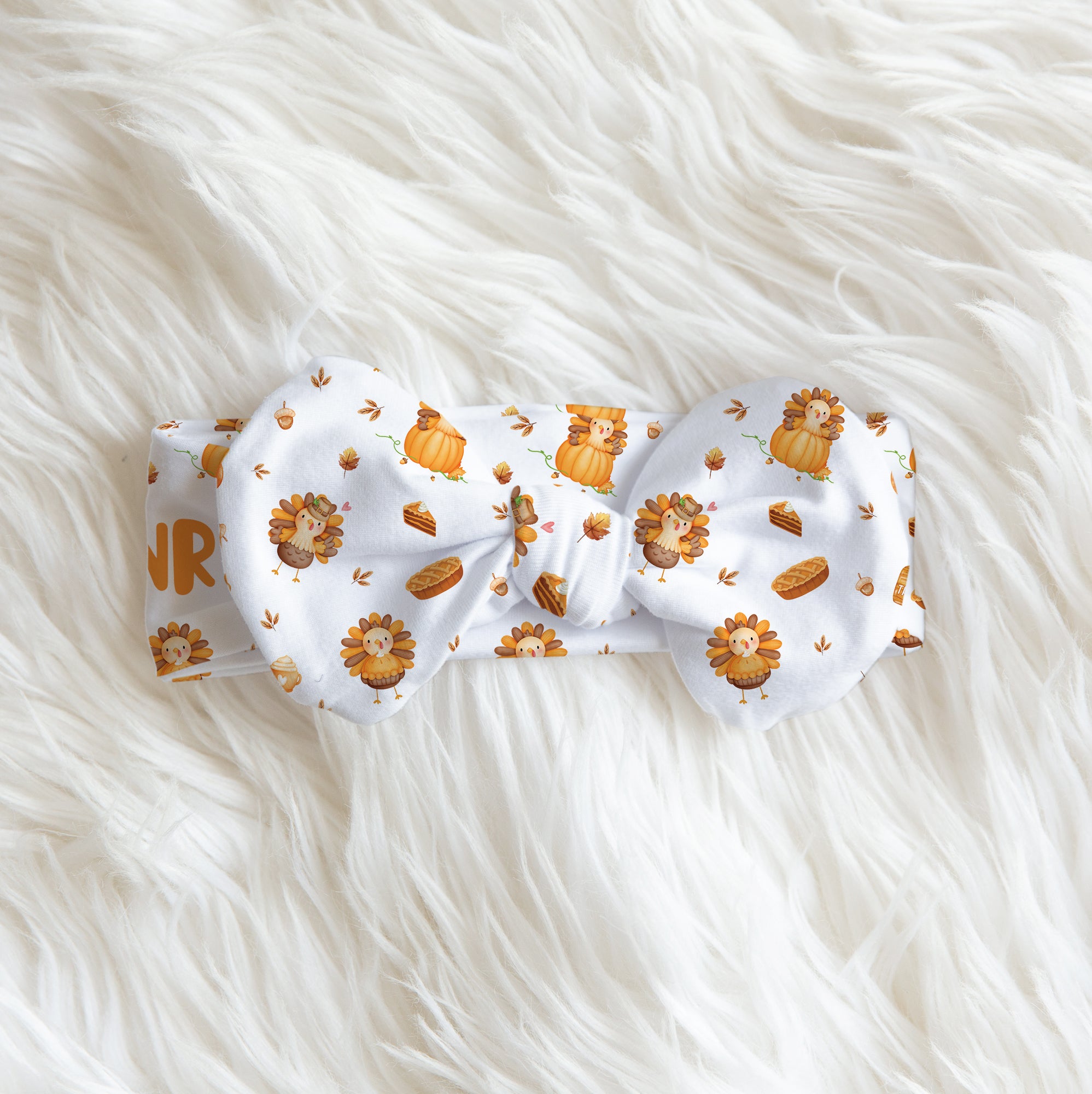 Babe's 1st Thanks Giving Personalized Bow Headband