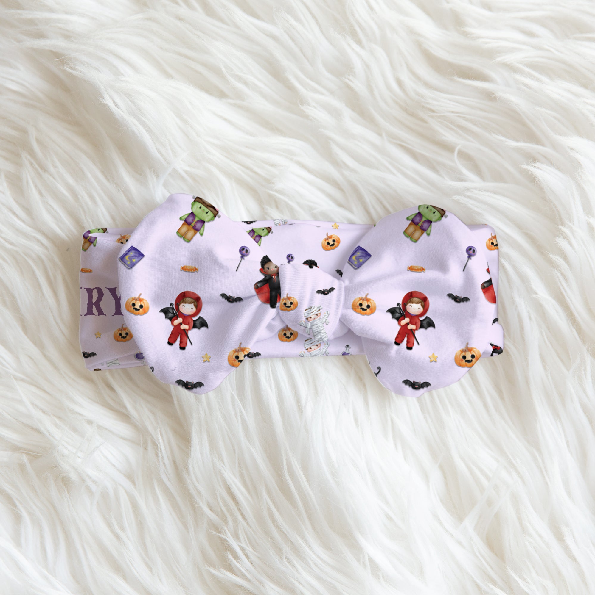 Personalized Bow Headband in Dress-up Babe