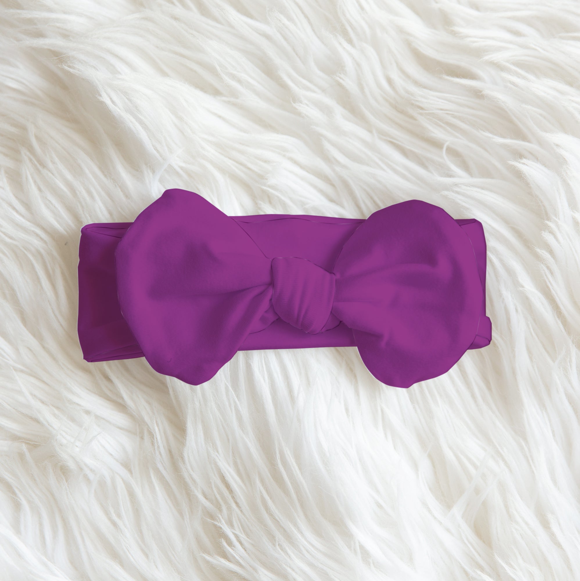 Personalized Bow Headband in Violet