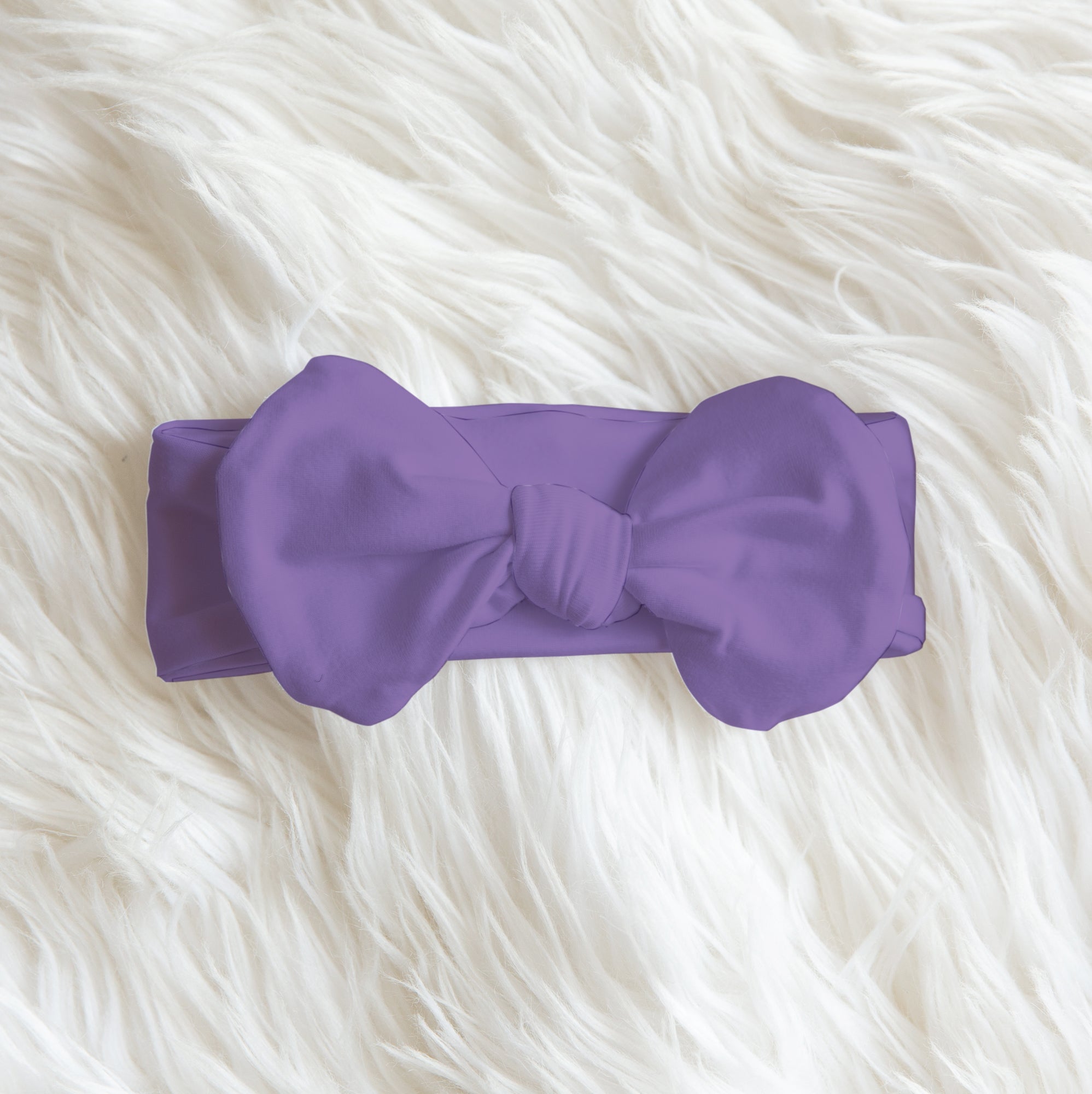 Personalized Bow Headband in Lilac