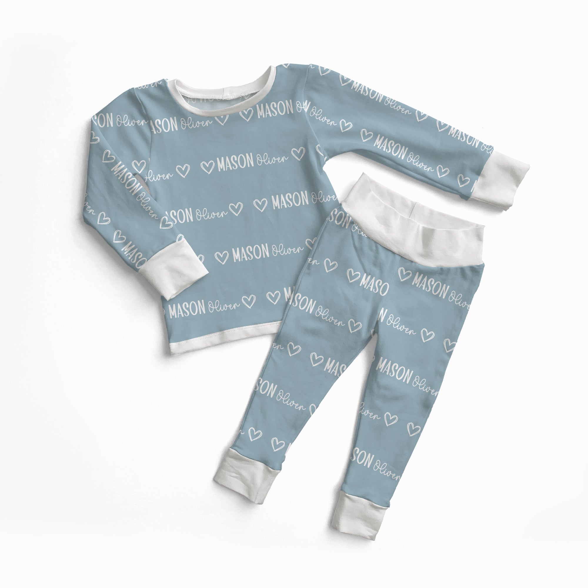 Personalized Pajama Set in Mono Name