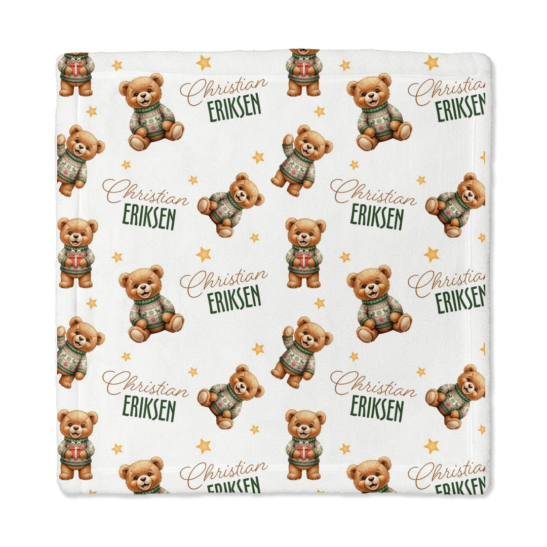 Cozy Bear Personalized Lovey Blanket