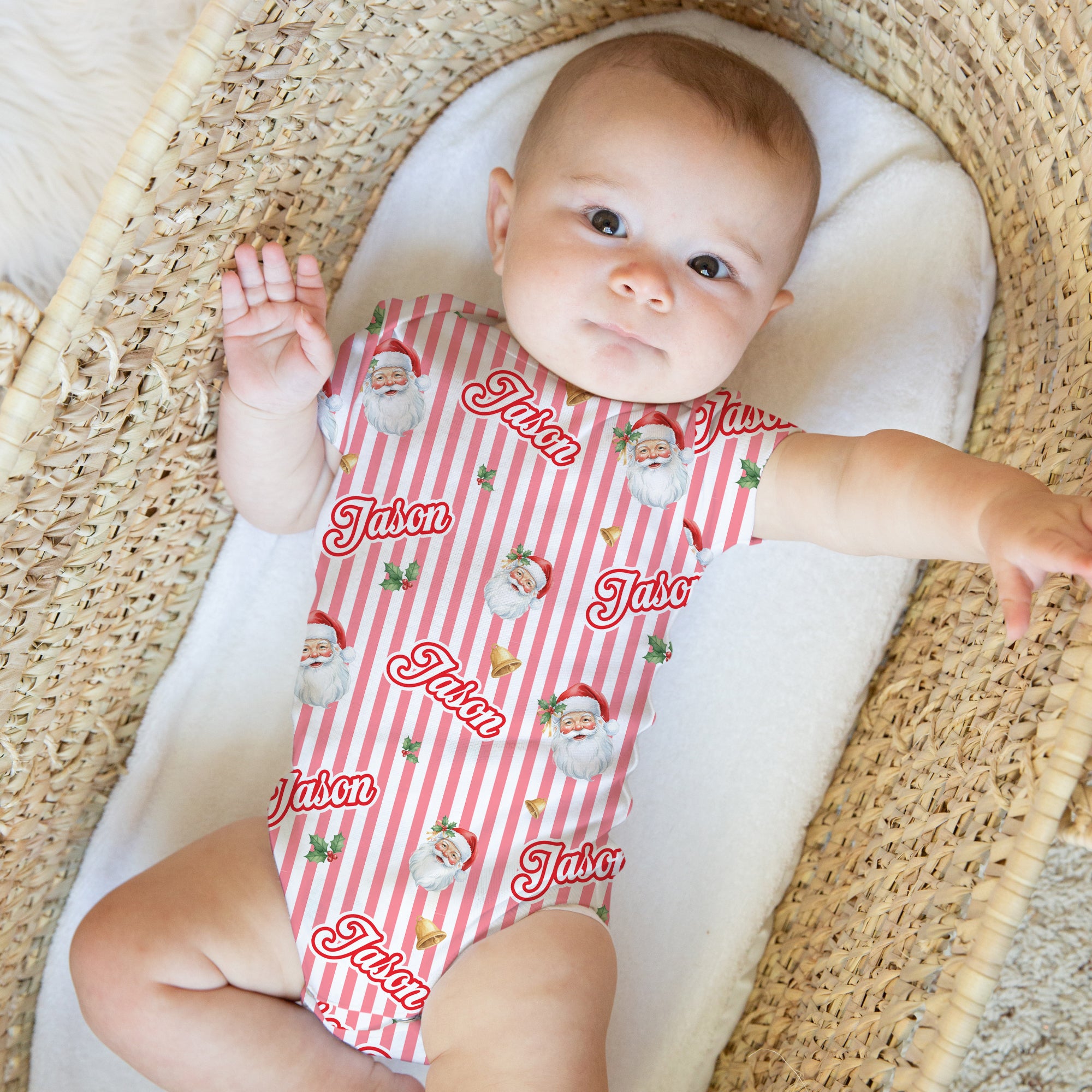Personalized Bodysuit in Santa Baby