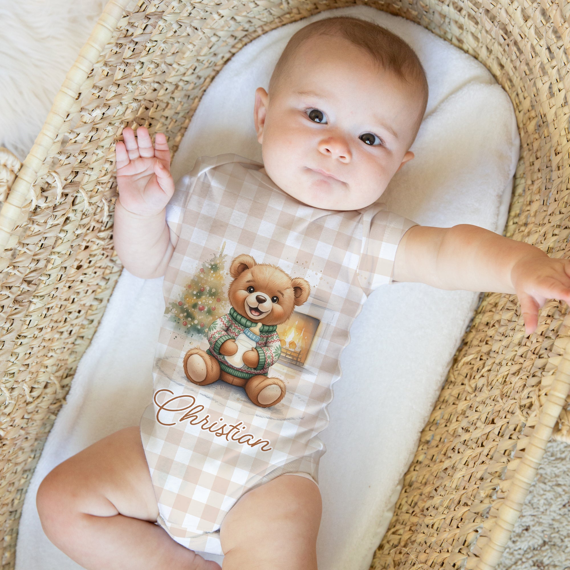 Personalized Bodysuit in Cozy Bear