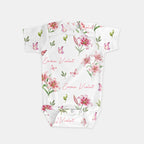 Personalized Bodysuit in Pink Lilys
