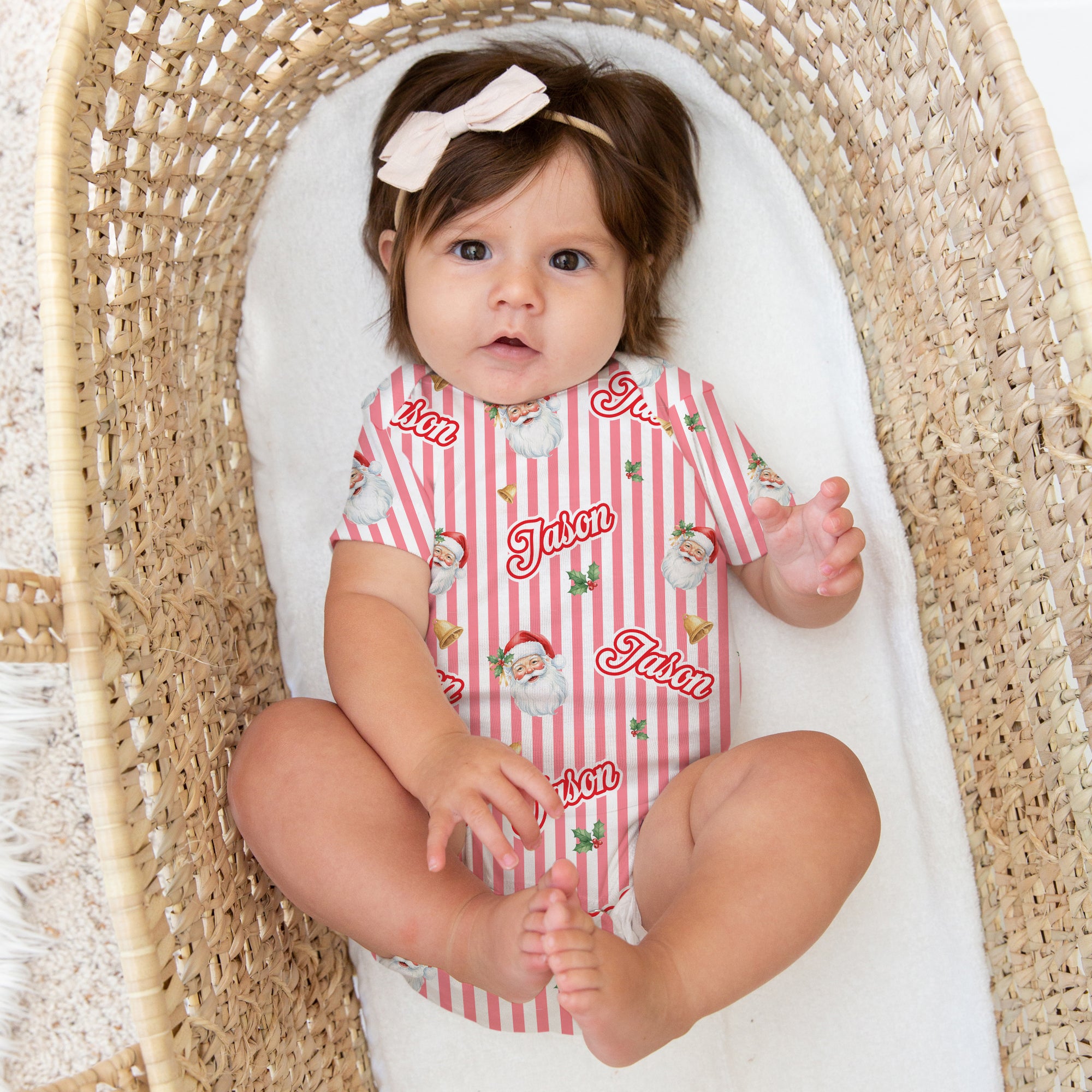 Personalized Bodysuit in Santa Baby
