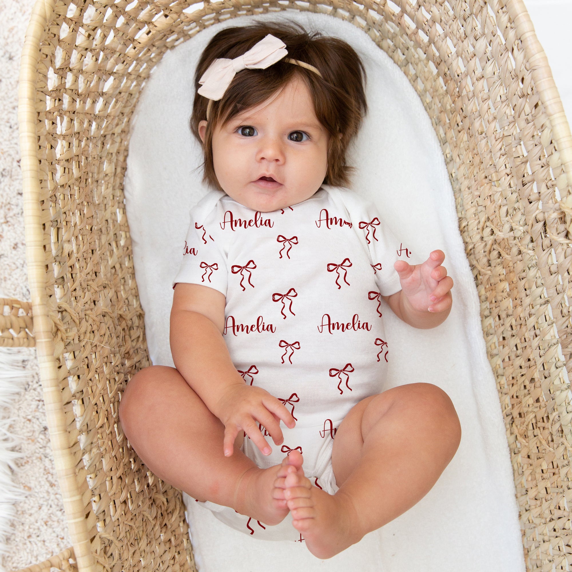 Personalized Bodysuit in Coquette Ribbon