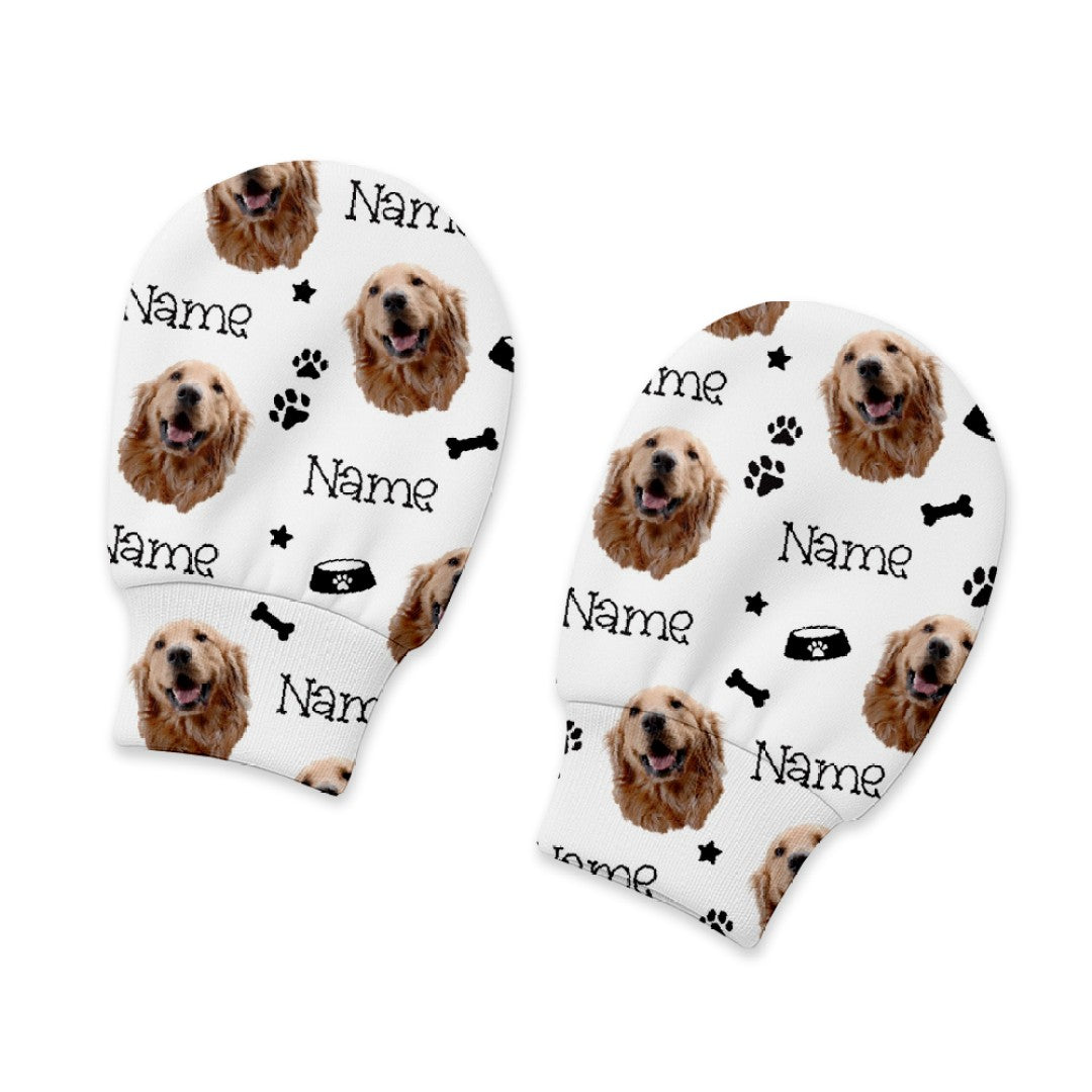 Personalized Mittens in Custom Dog Portrait
