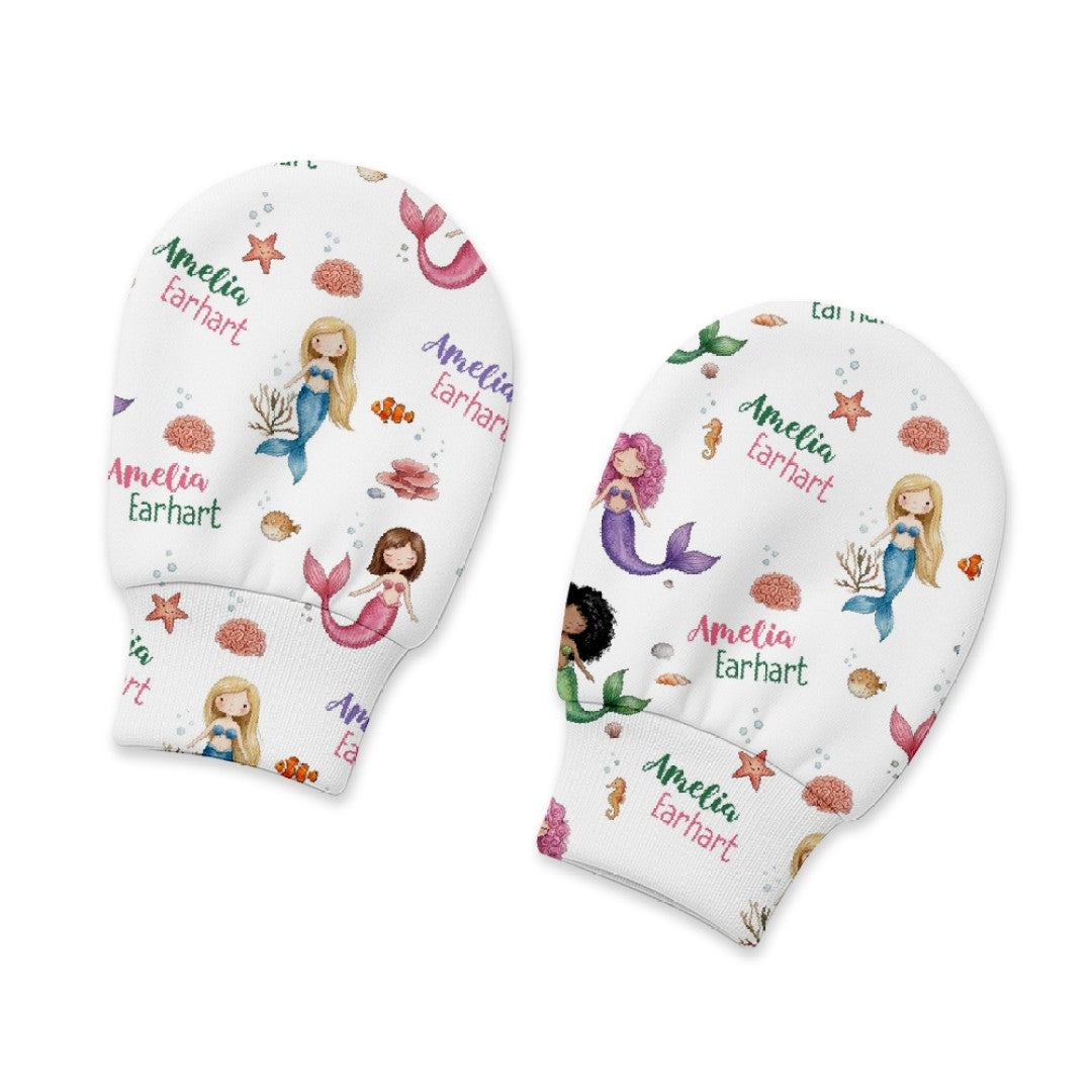 Personalized Mittens in Little Mermaid