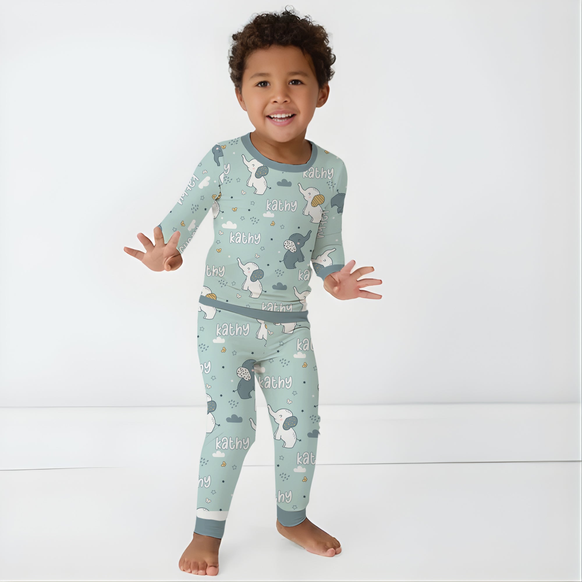 Personalized Pajama Set in Elephant