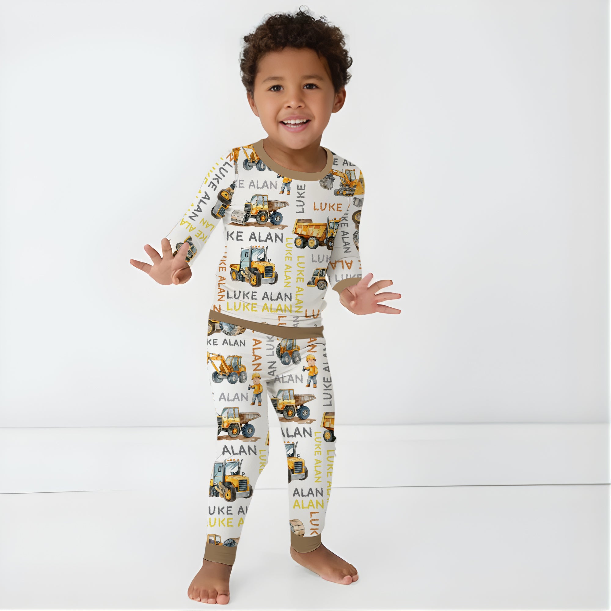 Personalized Pajama Set in Truck