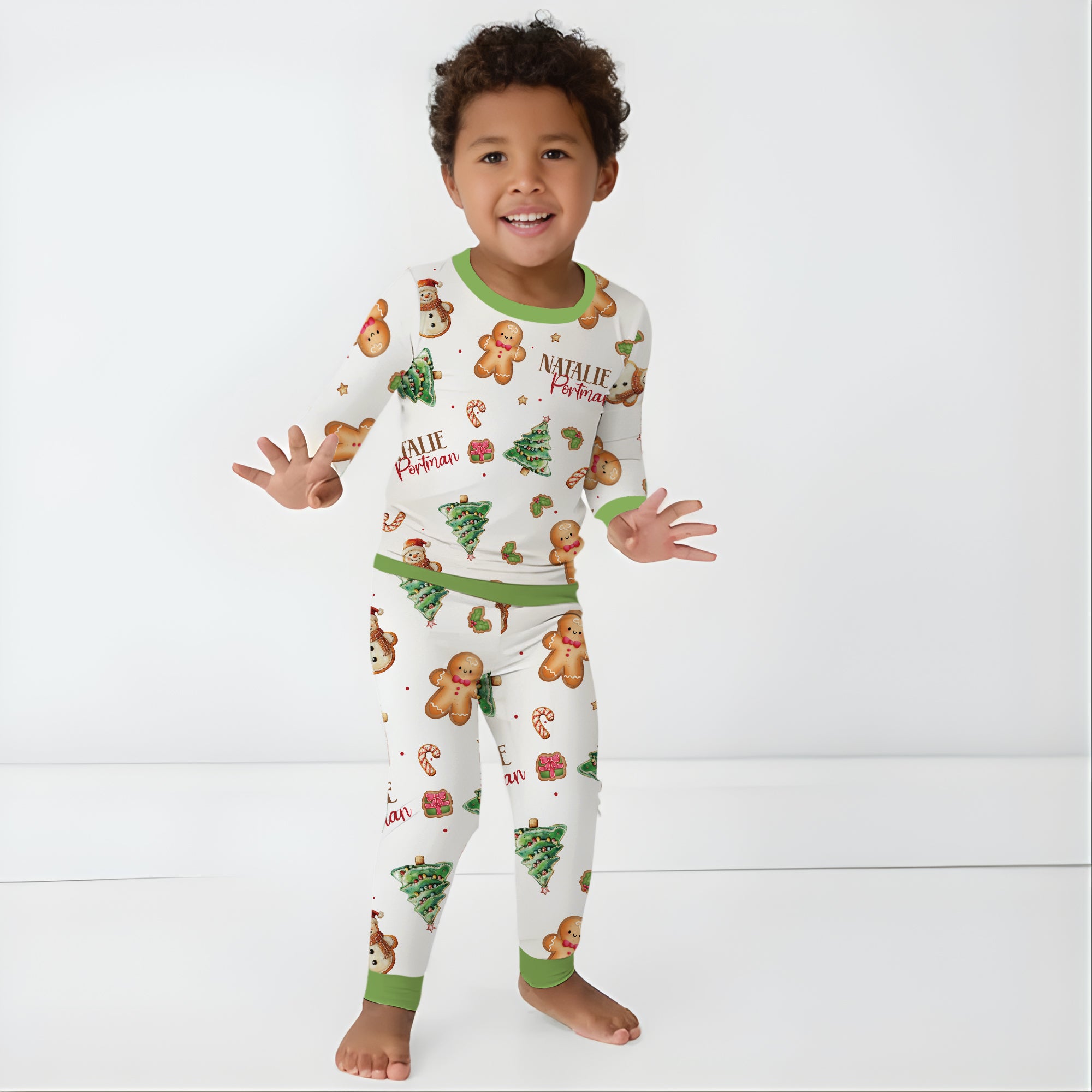 Personalized Pajama Set in Gingerbread