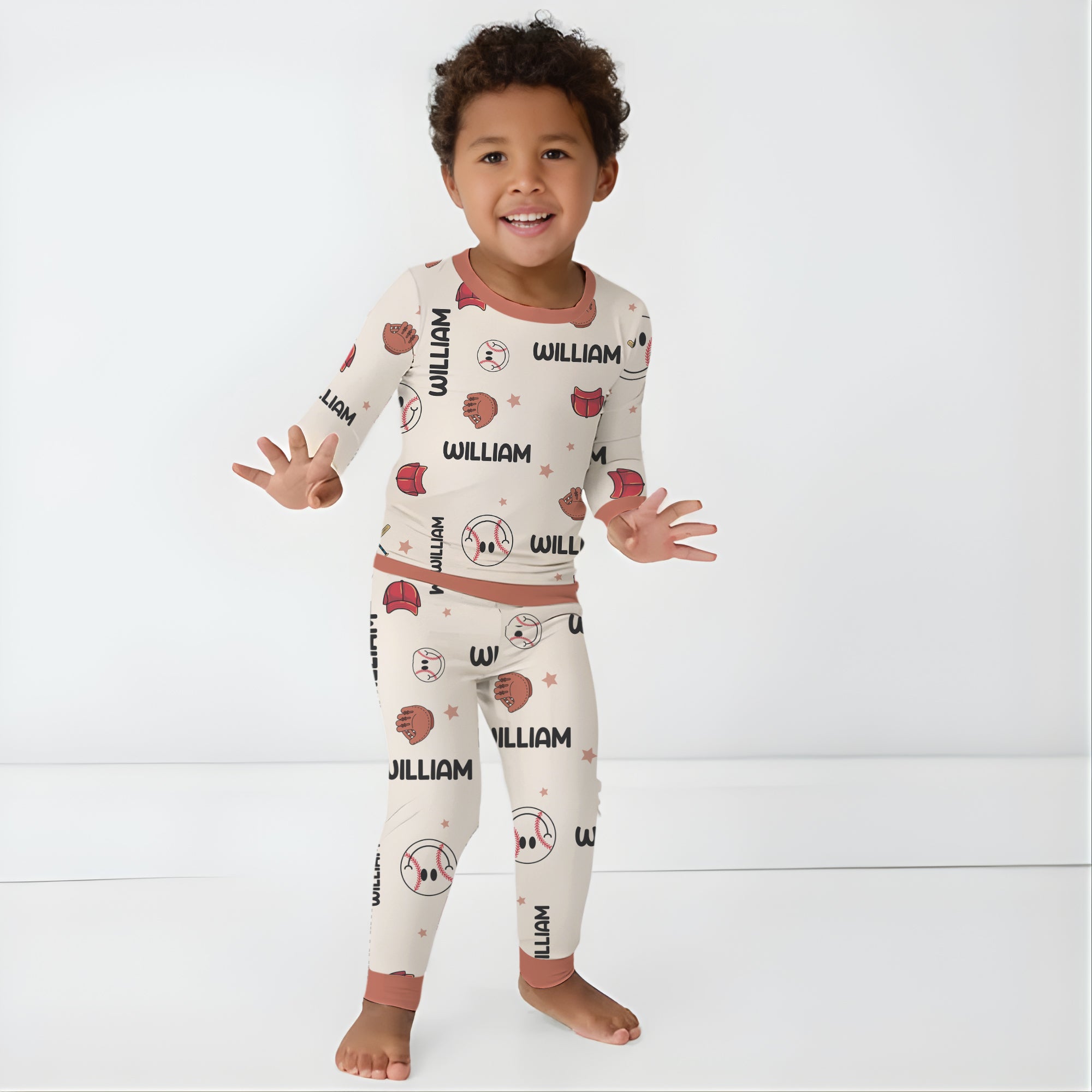 Personalized Pajama Set in Baseball